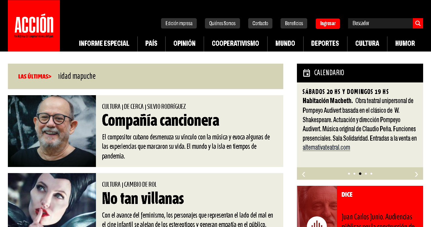Novedades Revista Acción Digital Centro Cultural de la Cooperación