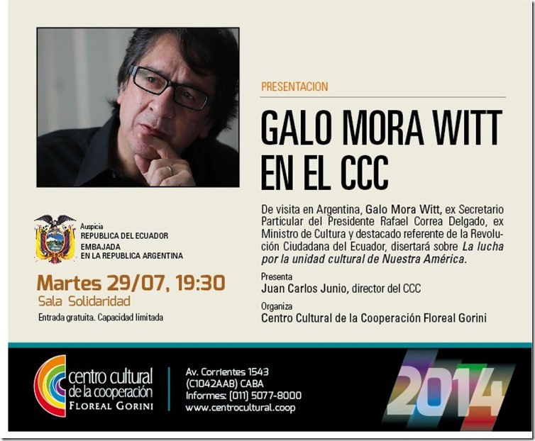 Galo Mora en el CCC